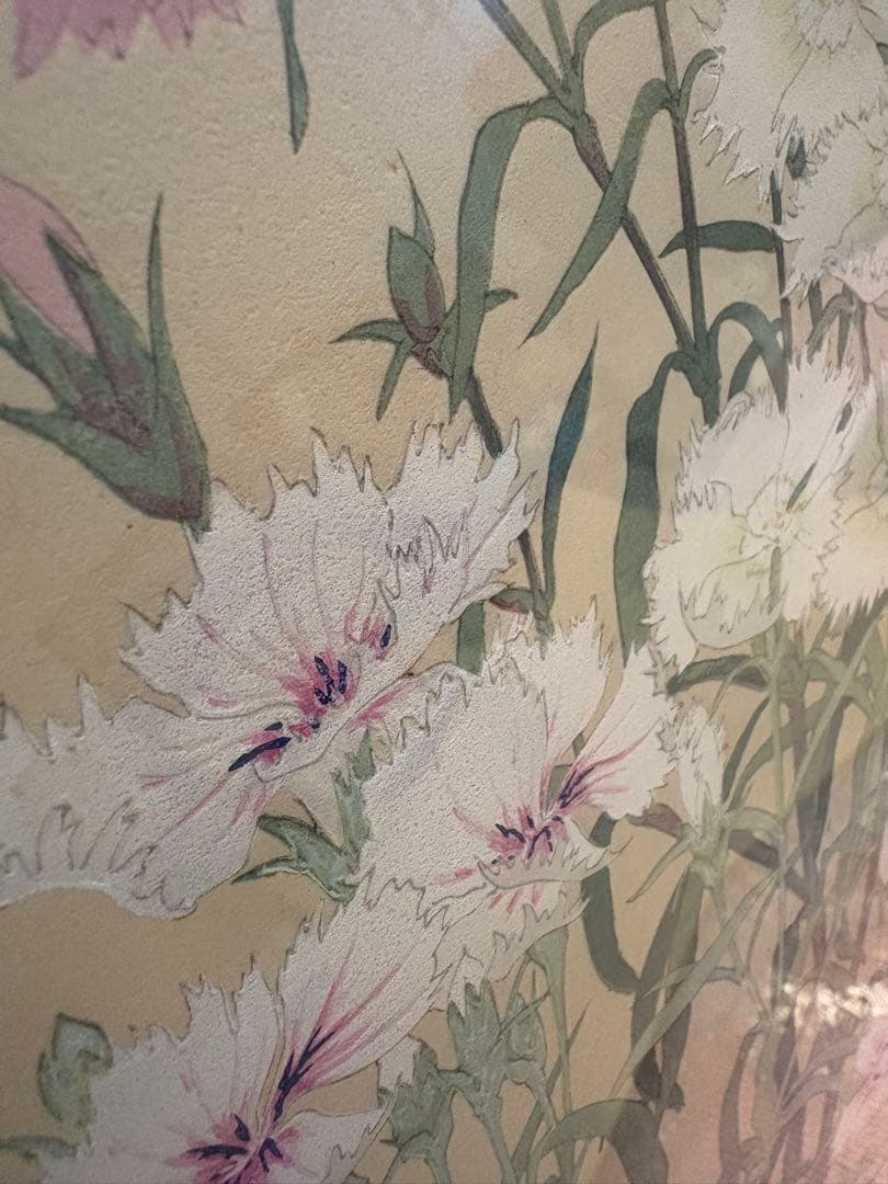 【真作】木版画 錦絵 浮世絵 大判 4点セット 千種掃雲『洋草花譜』 久保田米僊