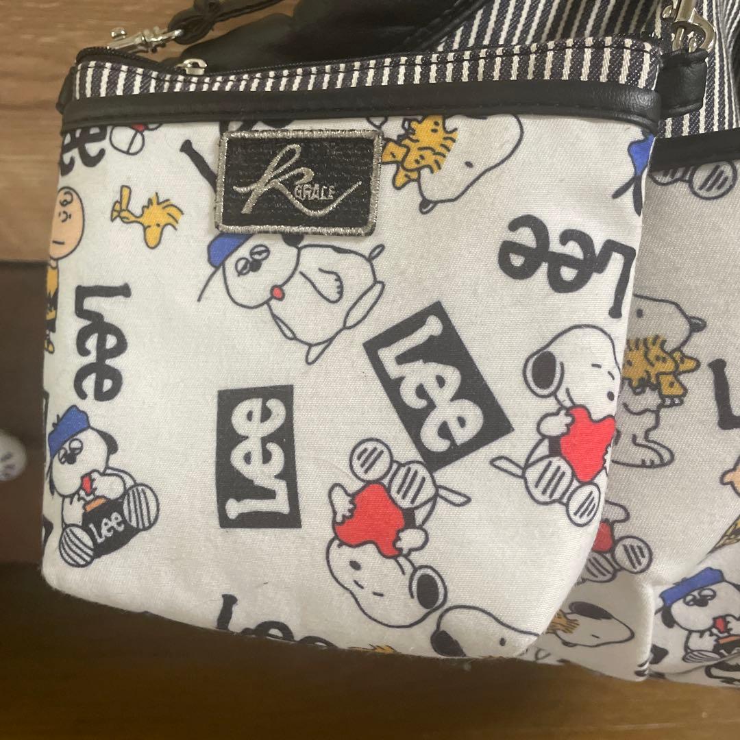 Lee スヌさん柄キャリーバッグマナーポーチ付き