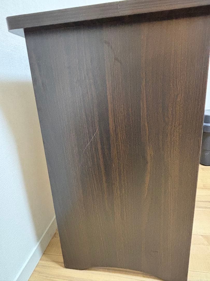 ネイルテーブル　ダークブラウン　引き出し付き