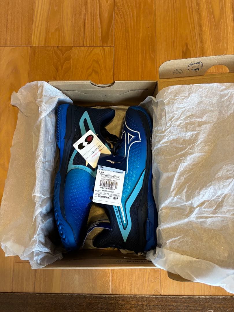 新品テニスシューズ ミズノ オムニ クレー ウエーブエクシードツアー6OC