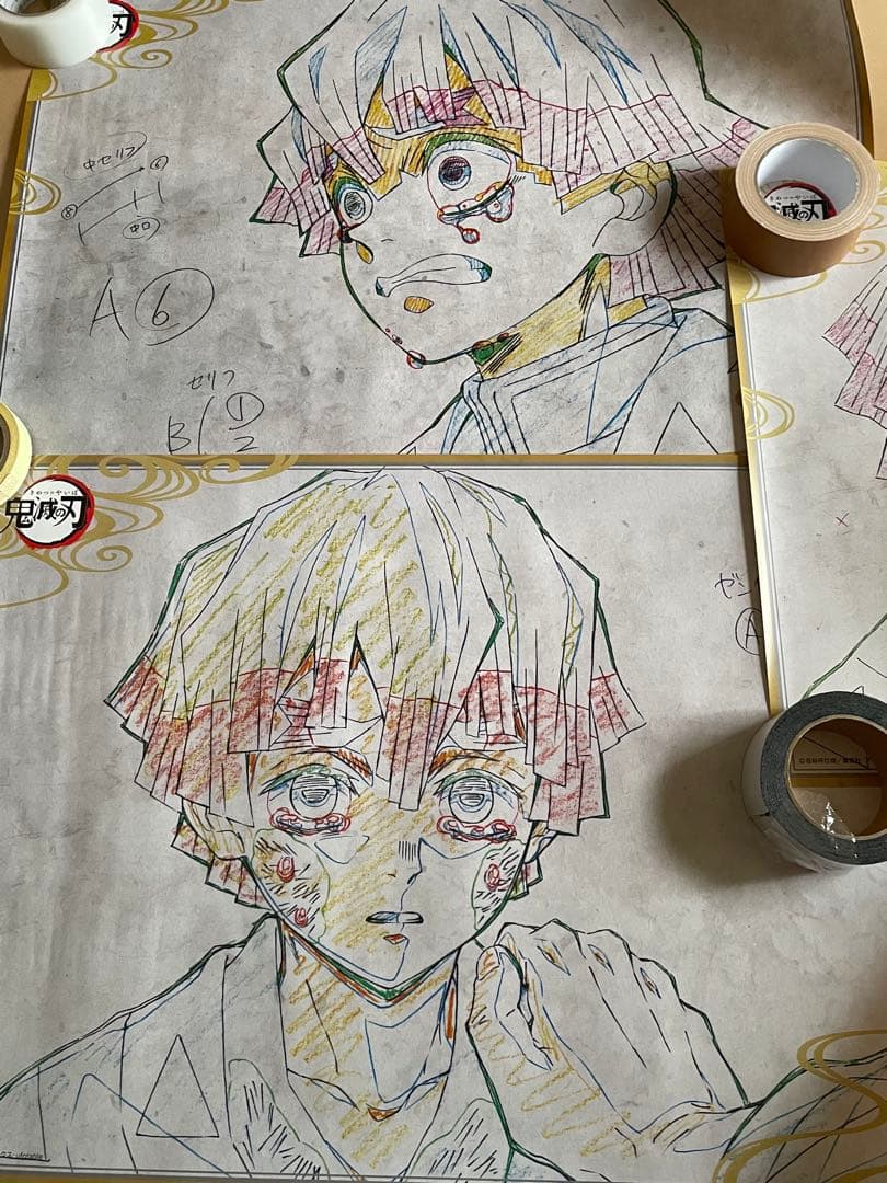 鬼滅の刃 我妻善逸 ufodining お楽しみくじ B2原画ポスター