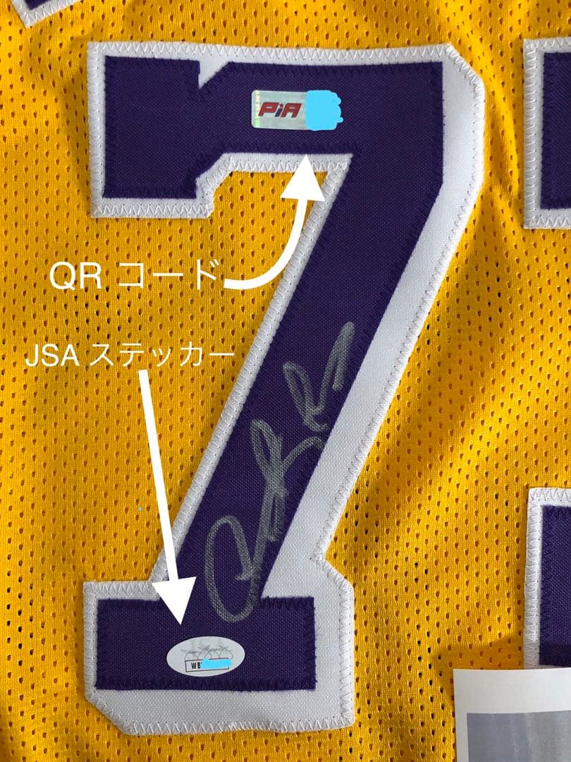 デニス・ロッドマン LA レイカーズ サイン入り ジャージJSA Rodman