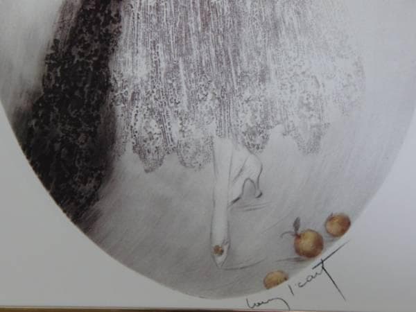 ルイイカール限定版・アールデコ/こぼれた林檎、版上サイン、希少な額装用画集より