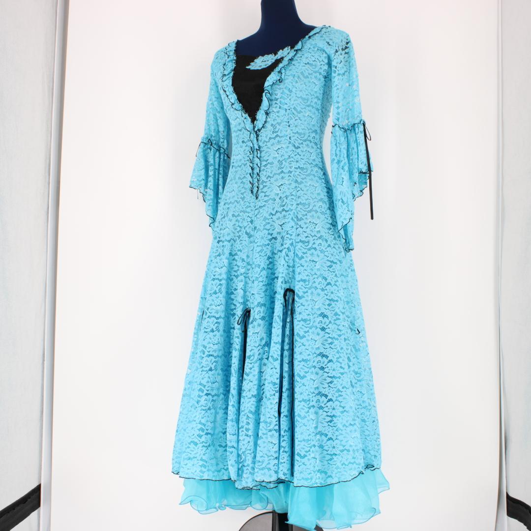 【美品 社交ダンス衣装】ワンピース ドレス Dance Fashion pier