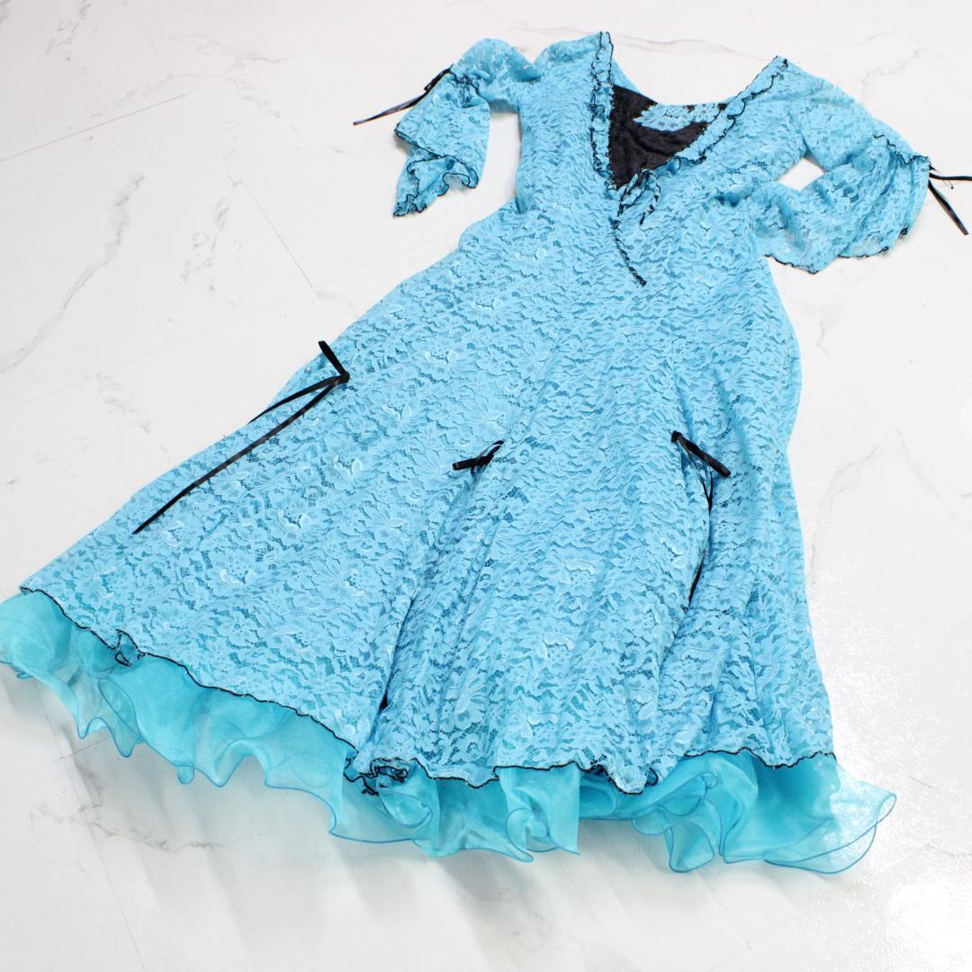 【美品 社交ダンス衣装】ワンピース ドレス Dance Fashion pier