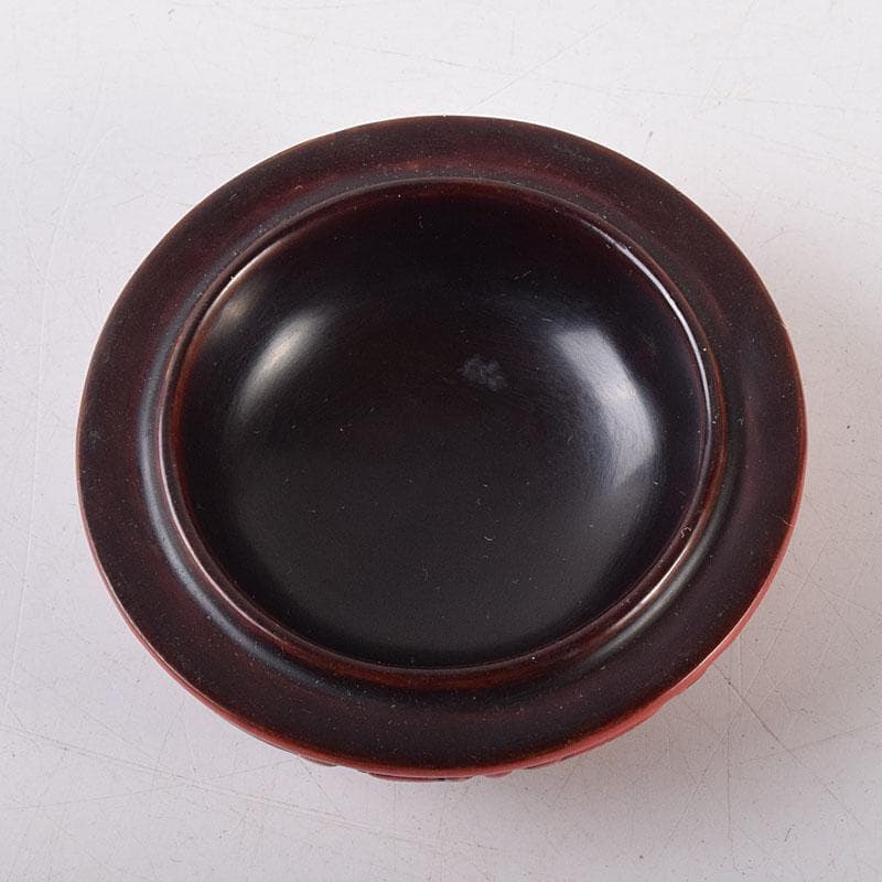 茶道具　堆朱　倶利雕　牡丹庵草　香合　在銘　共箱　V　R8614