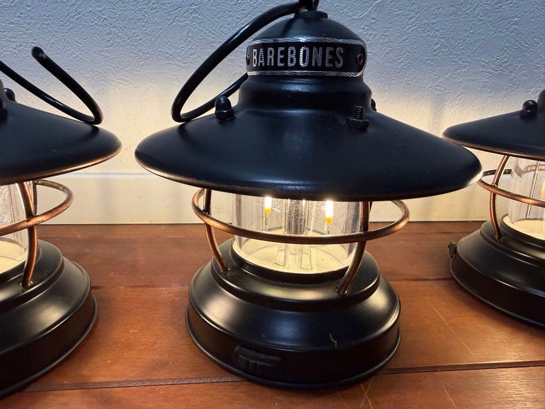 ベアボーンズ ミニエジソンLEDランタン ブラック　3台セット