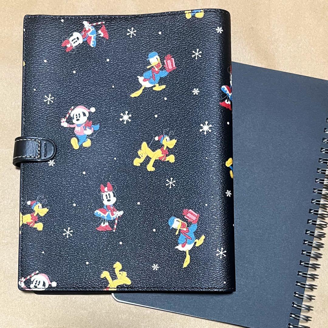 【新品未使用】coach×ディズニー　コラボミッキー　ノートカバー(ノート付き)