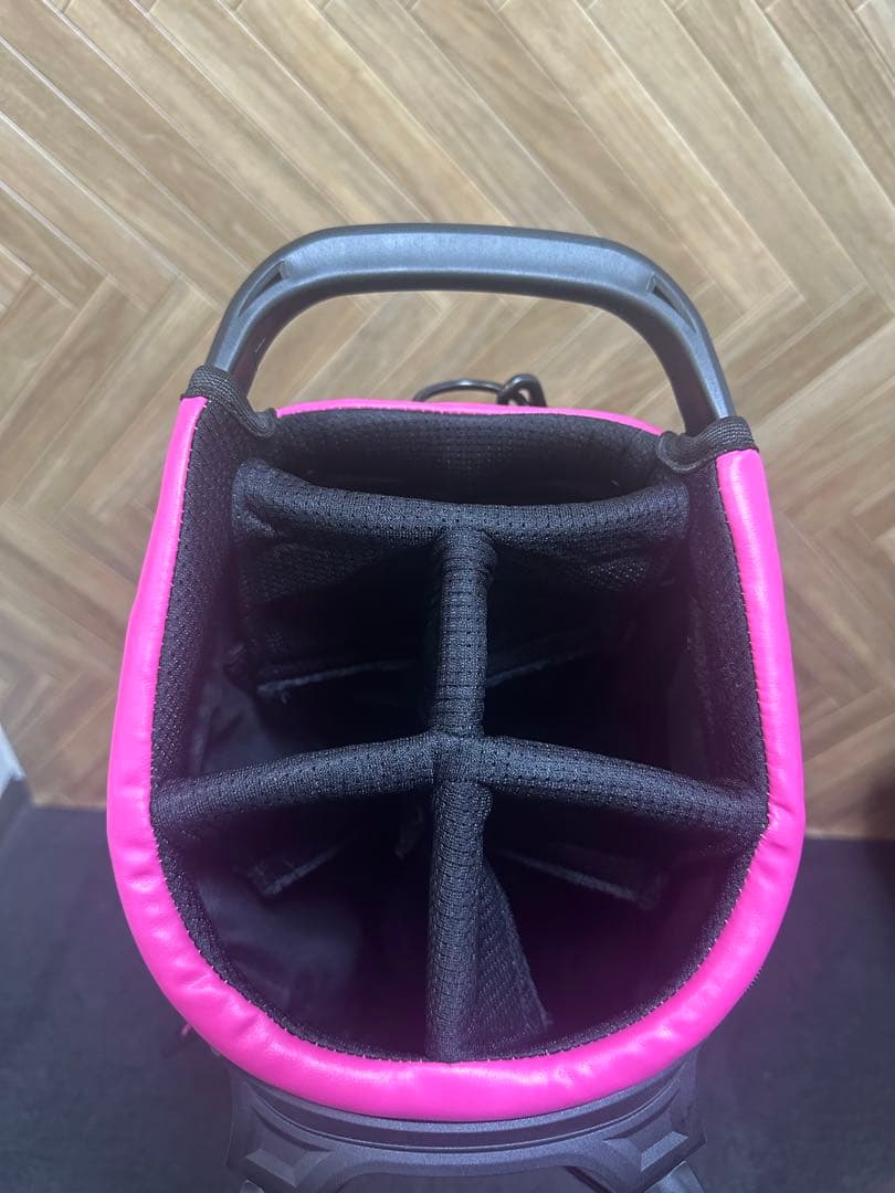 新品未使用☆G/FOREスタンド式キャディーバック9.5インチブラックピンク