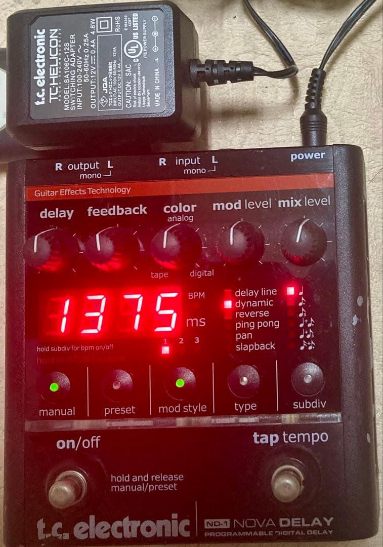 ギター t.c.electronic NOVA DELAY ND-1