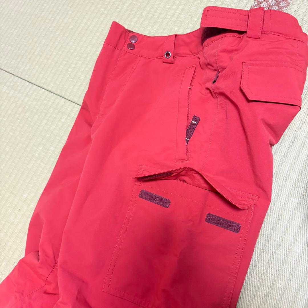 BURTON スノーボードウェア XL 赤黒ストライプ150〜160