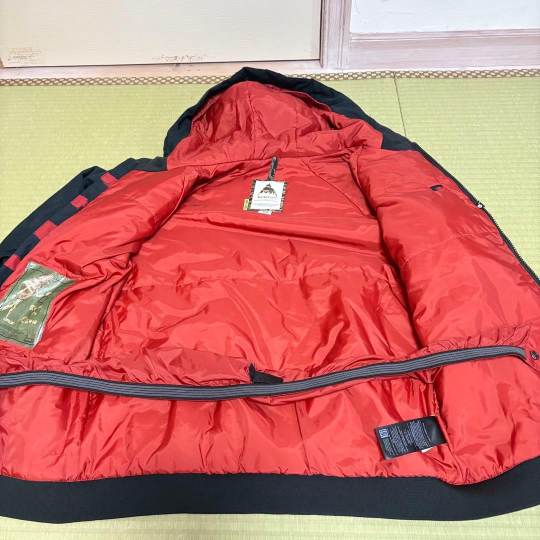 BURTON スノーボードウェア XL 赤黒ストライプ150〜160