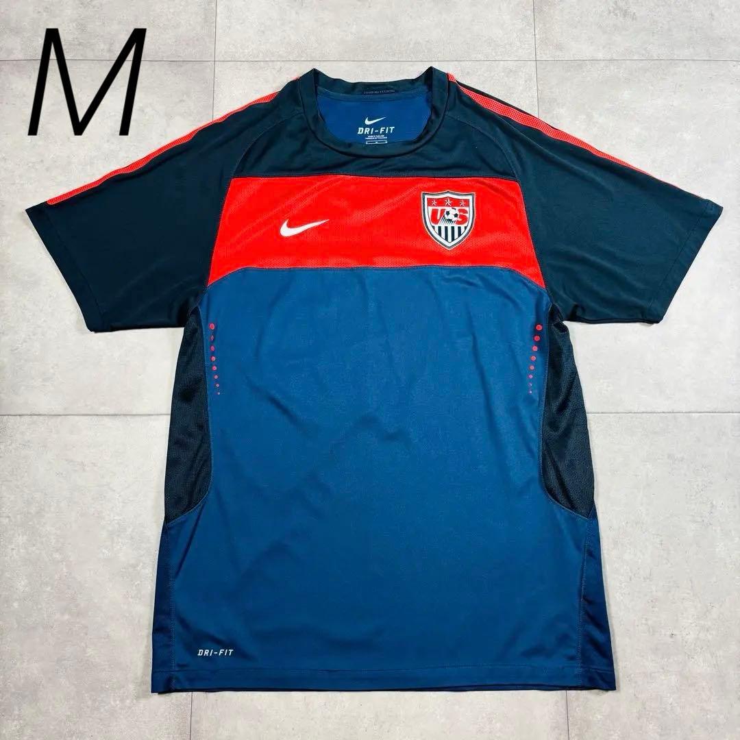 古着ナイキ　サッカーシャツ　Nike Dri-FIT USA代表シャツ　メッシュ