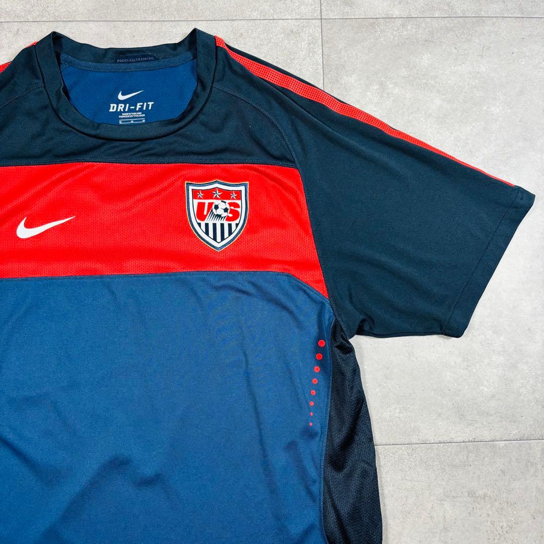 古着ナイキ　サッカーシャツ　Nike Dri-FIT USA代表シャツ　メッシュ