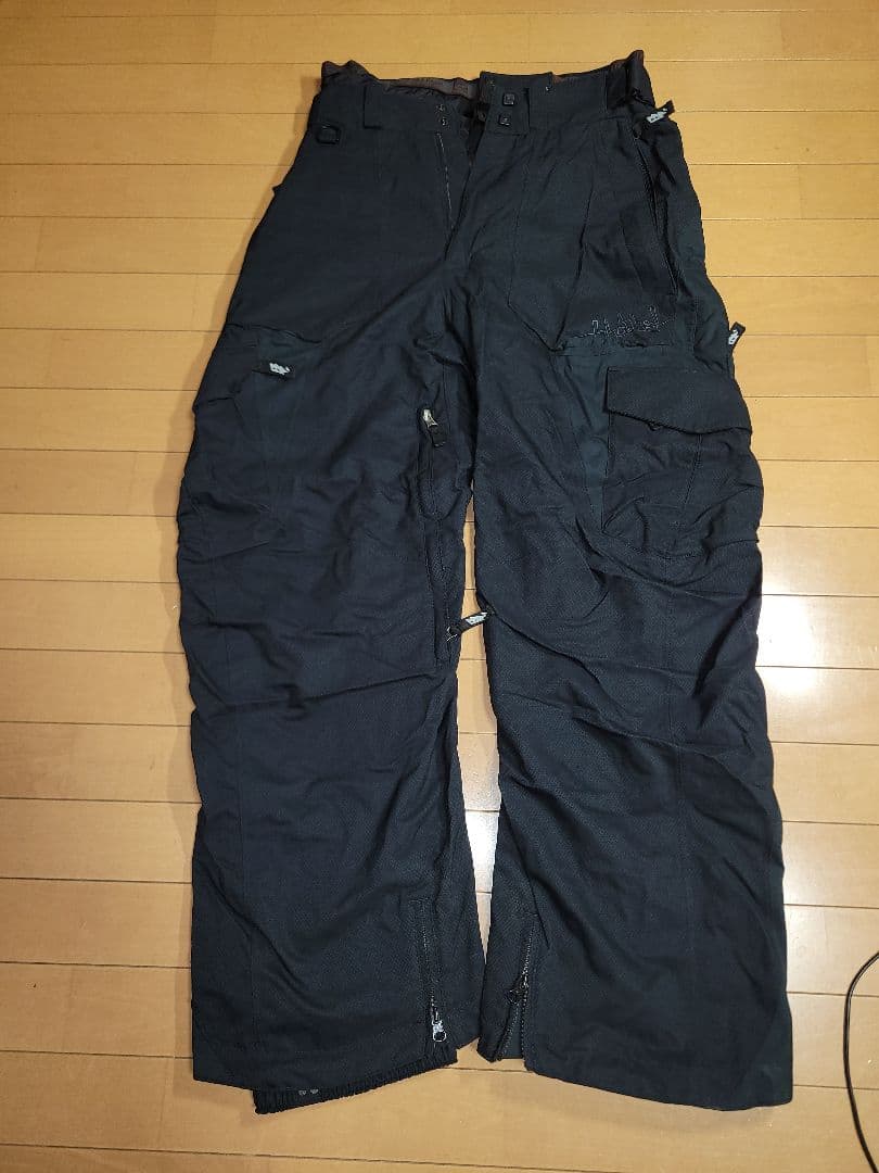 写真デザイン見て素材デザイン優れた、高級Husky ブラック スノーボードパンツ