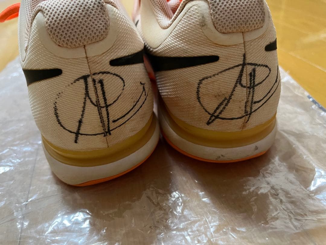 エルベール　本人着用　シューズ　サイン入り