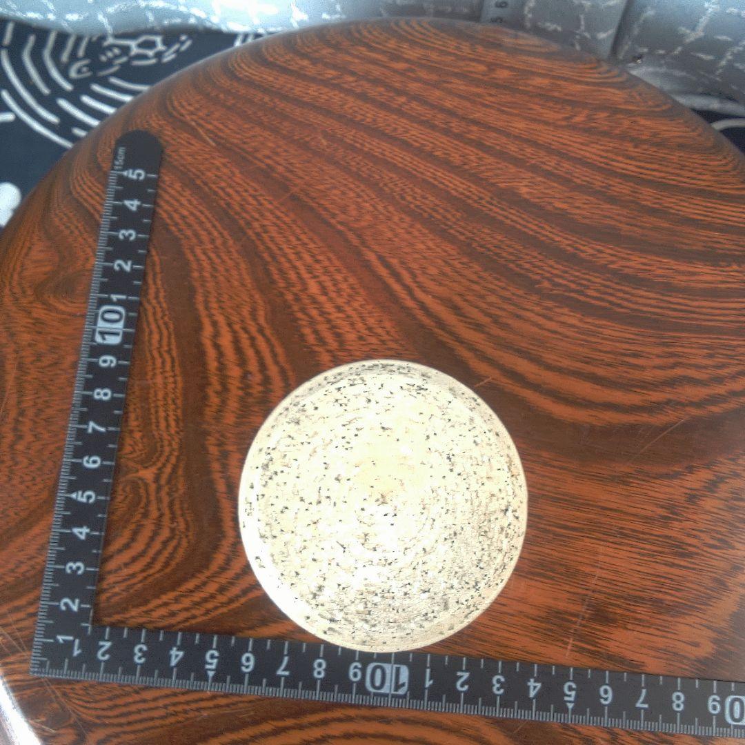 骨董６ベージュ 陶器 円形容器