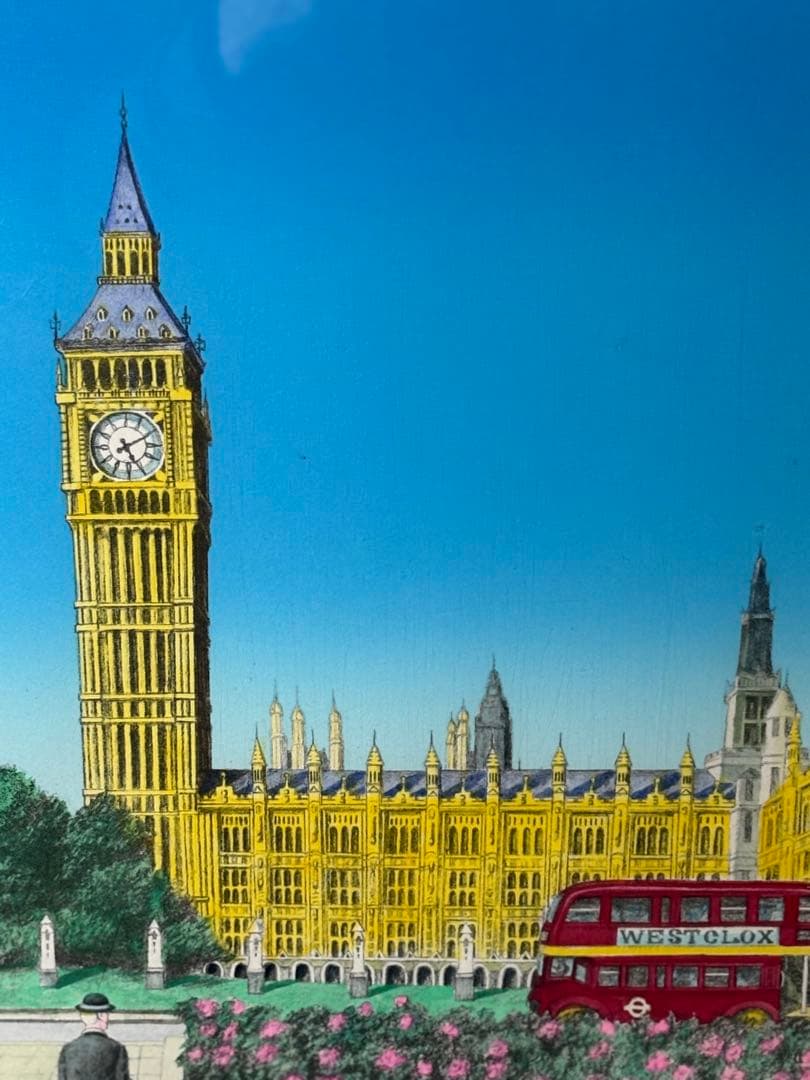 浜松一誓 無所属 「ビックベン(ロンドン)」 81100 リトグラフサイン有