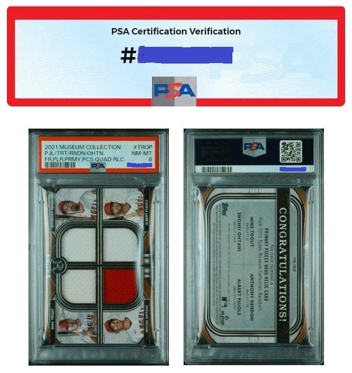 大谷翔平  MUSEUM COLLECTION  QUAD RELICS カード