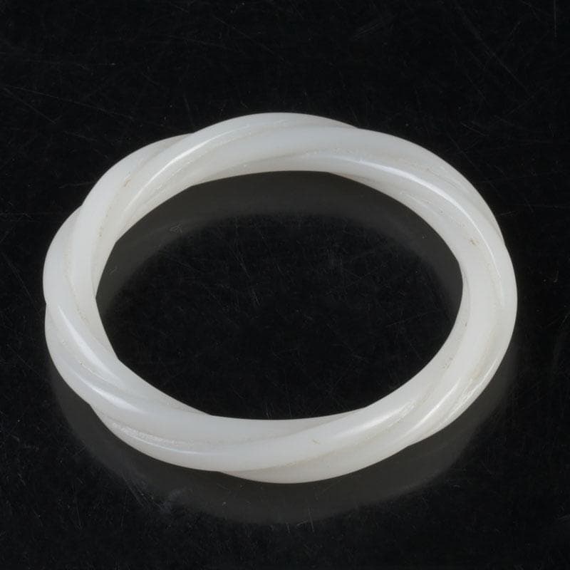 中国　玉石白玉彫刻　玉器　環　装飾品　V　9278E