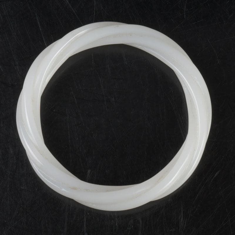 中国　玉石白玉彫刻　玉器　環　装飾品　V　9278E