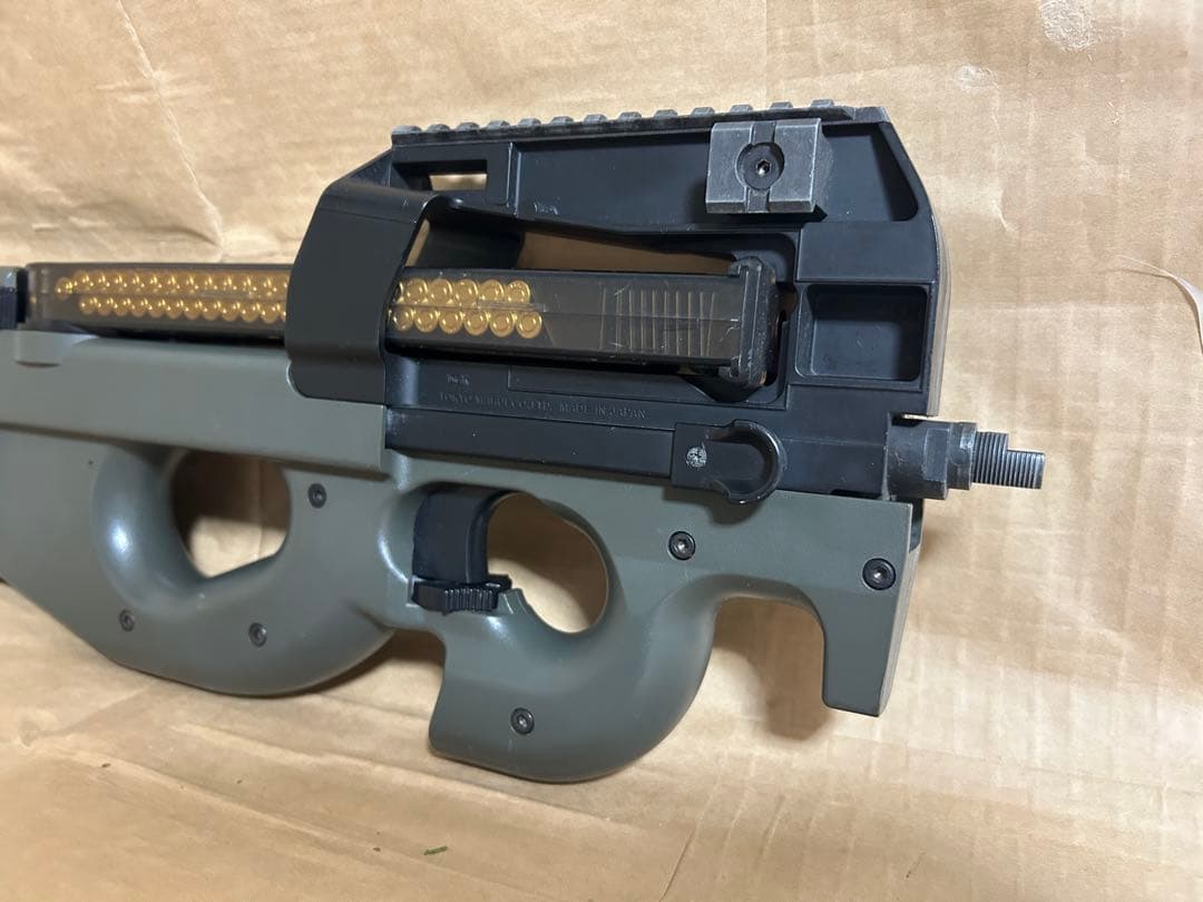 【ジャンク品】P90 電動ガン グレー サブマシンガン
