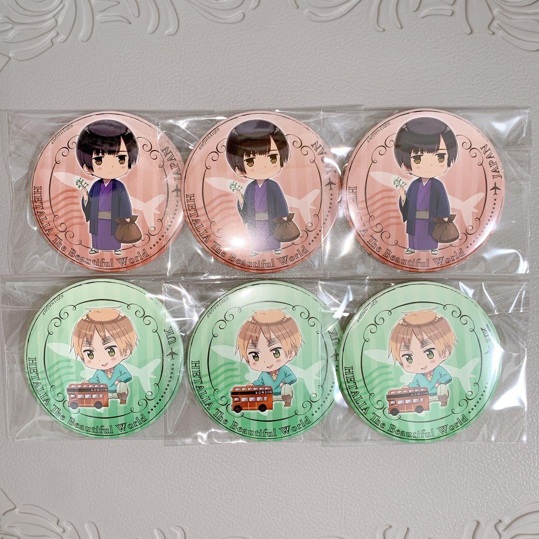 ヘタリア 日本 イギリス トラベル缶バッジ バラ売り可