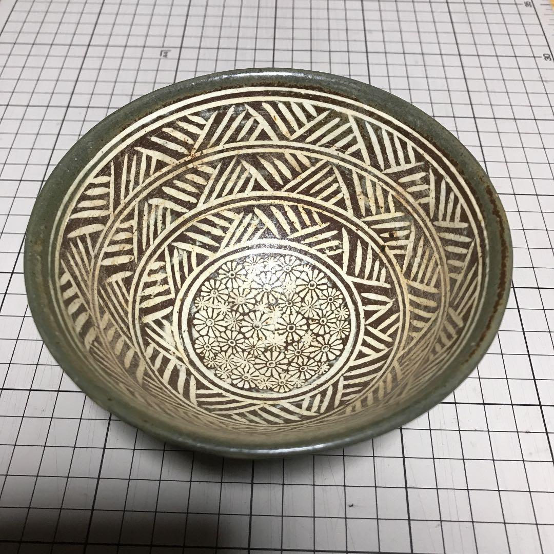 韓国三島手茶碗　柳昌坤作