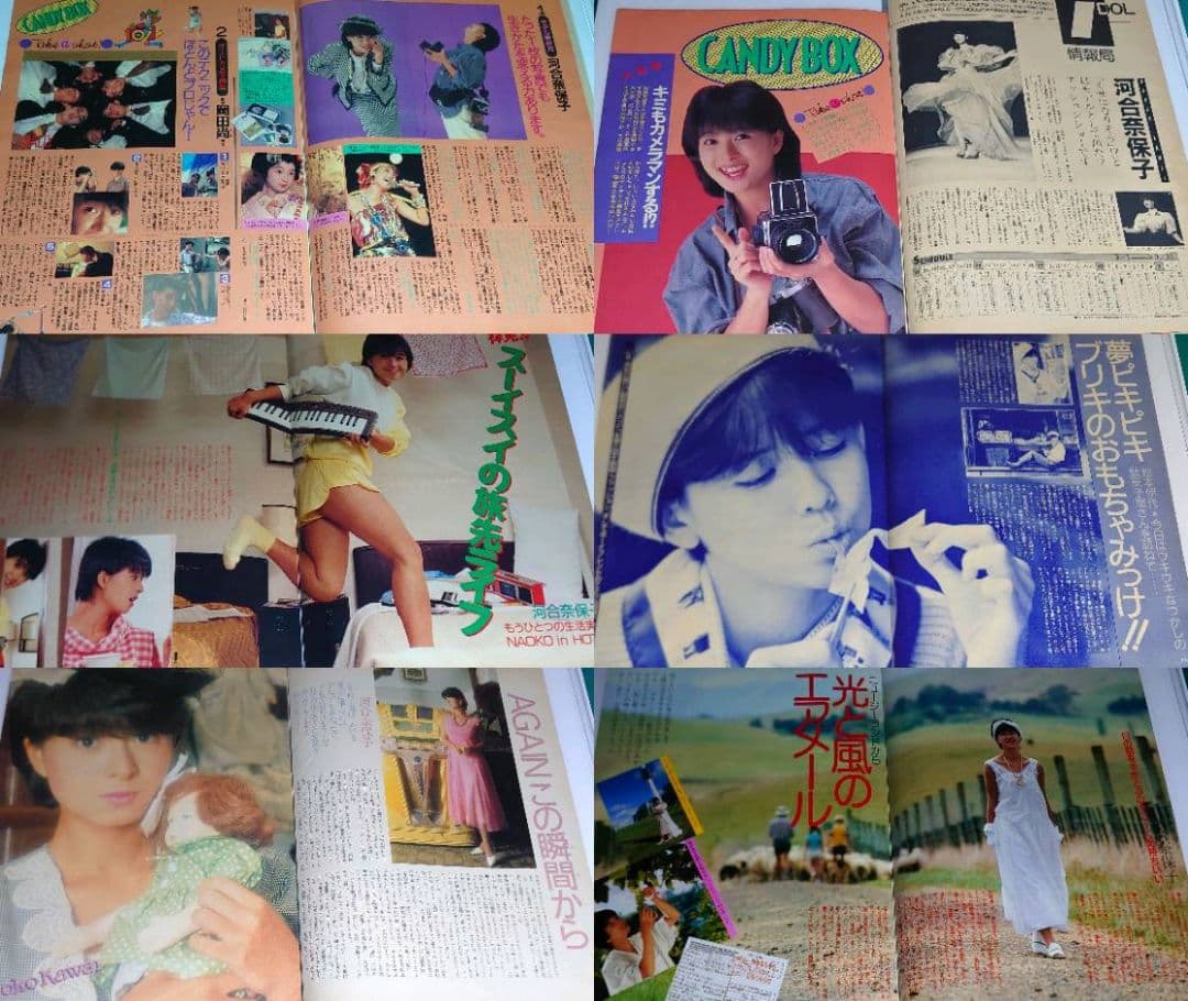 河合奈保子　1981年〜1985年 大量　切り抜き　ファイル　2冊　120P