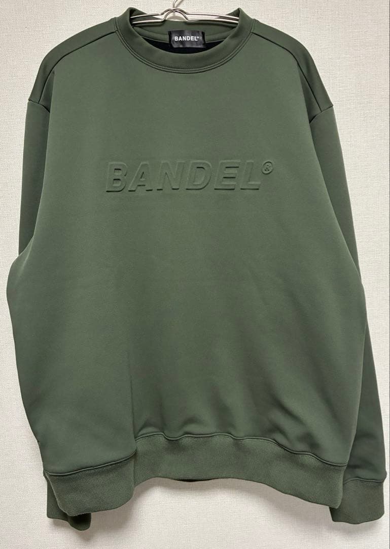 BANDEL バンデル クルーネックトレーナー 裏起毛 Lサイズ カーキ