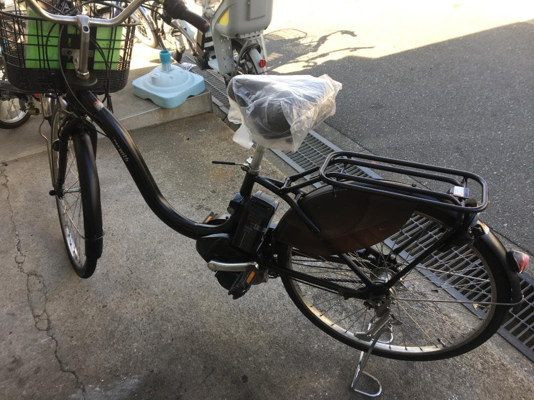 地域限定送料無料　パス　ウィズ　12,3AH　子供乗せ　黒　神戸市　電動自転車