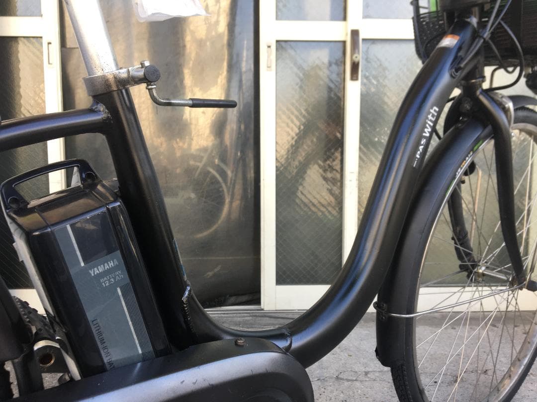 地域限定送料無料　パス　ウィズ　12,3AH　子供乗せ　黒　神戸市　電動自転車