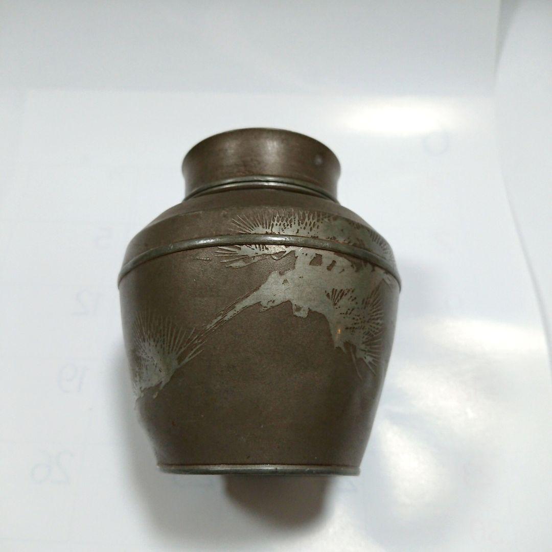 骨董品✨郵便局　記念品？　茶壷　茶壺　茶入　茶筒　錫