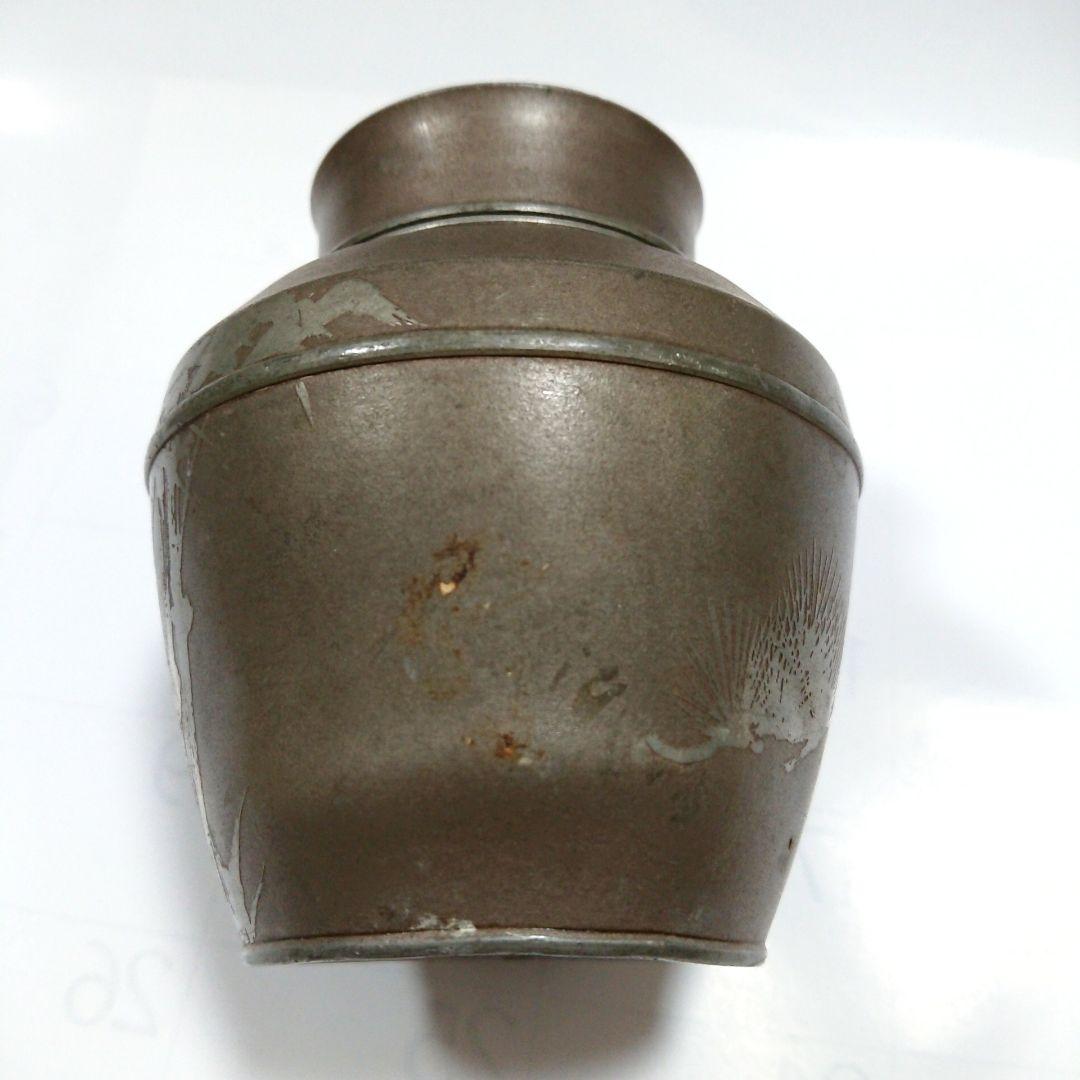 骨董品✨郵便局　記念品？　茶壷　茶壺　茶入　茶筒　錫