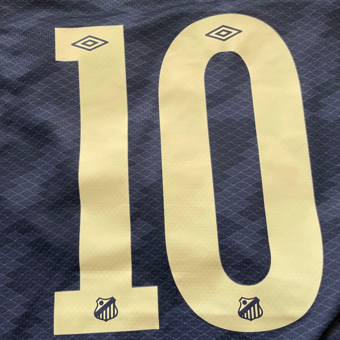 サントスFC 背番号10 半袖アウェイユニフォームM 襟付き