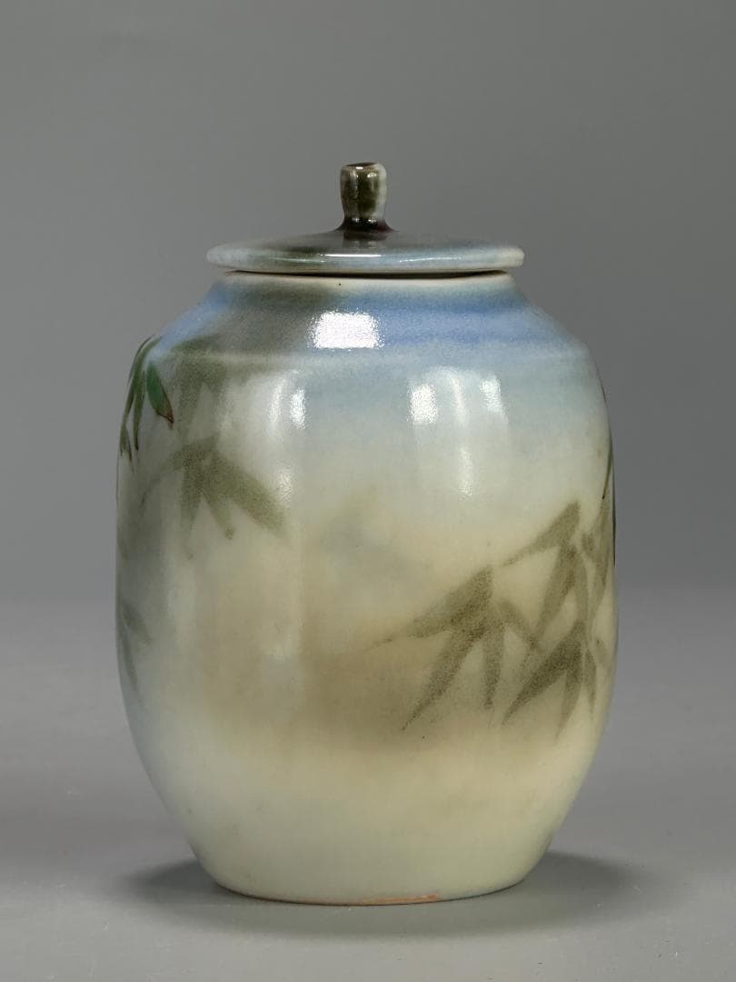 日本美術　茶道具　蓋付小壺　茶入　伊藤北斗作　共箱　師：人間国宝 　藤本能道