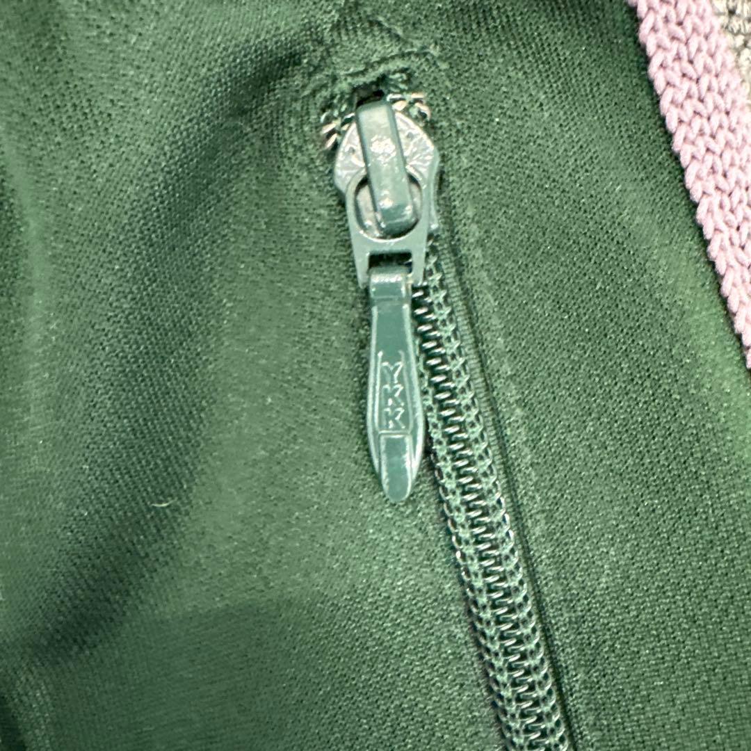 【名作カラー】Needles トラックパンツ ストレート S グリーン×ピンク蝶