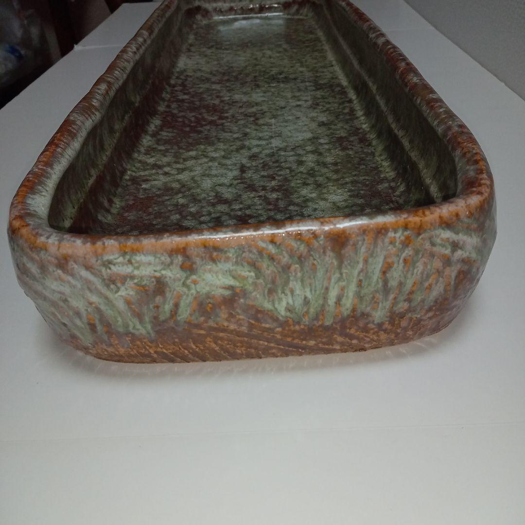 水盤(65cm)華道具　茶道　池坊　変形花器　生け花　小原　草月　花瓶　　自由花