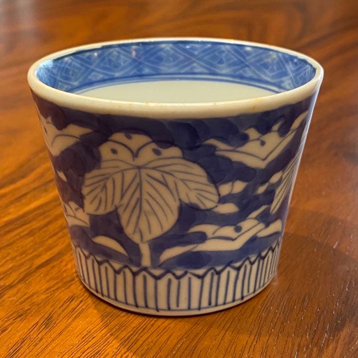 蕎麦猪口　古伊万里　藍染付
