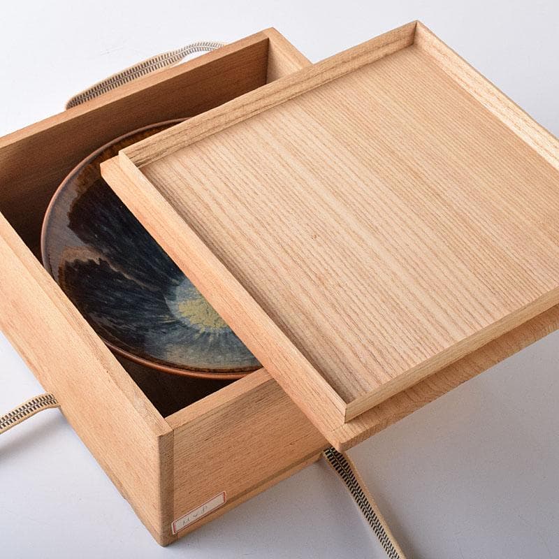 中国　南宋　建窯　兎毫盞　禾目天目茶碗　時代箱付　V　R8417