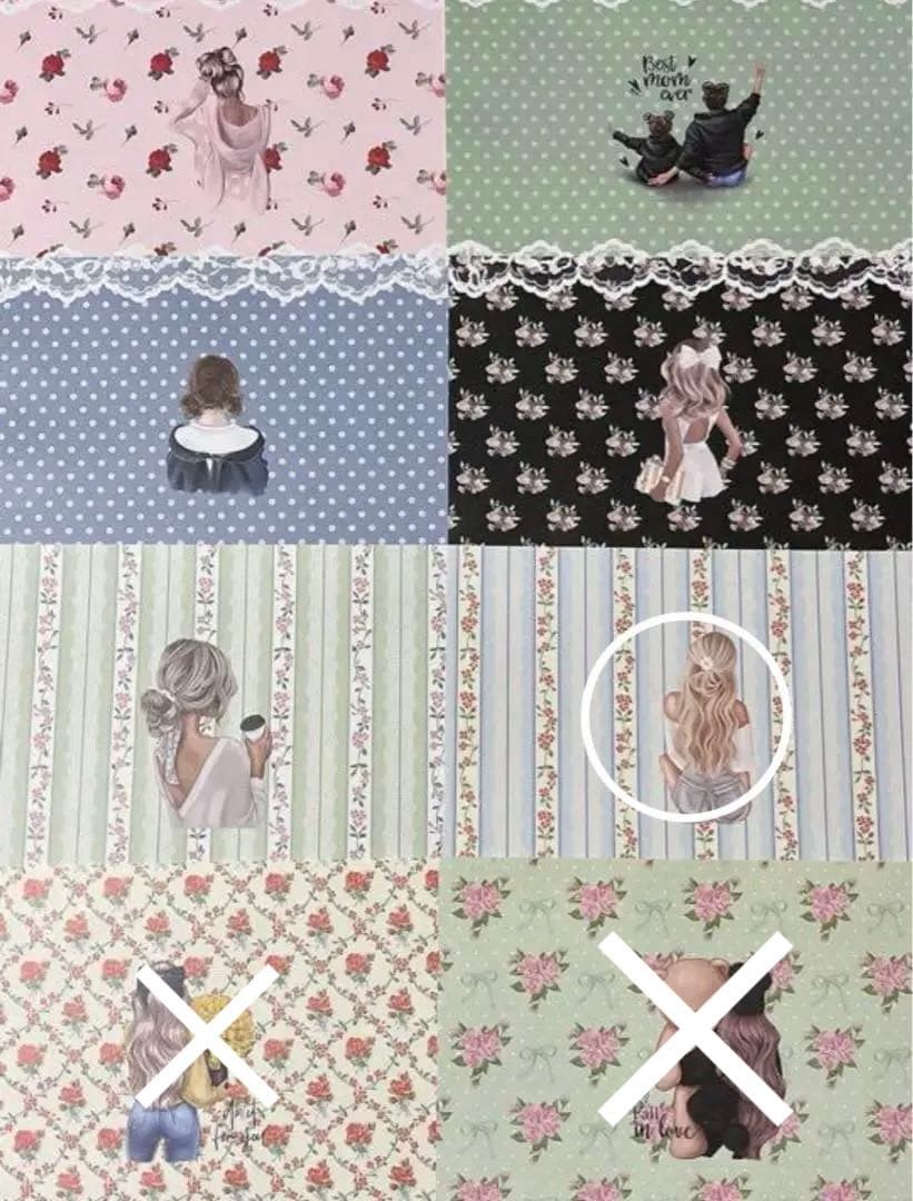 後ろ姿の女の子デザインペーパー♡Cielさま♡A4.A5