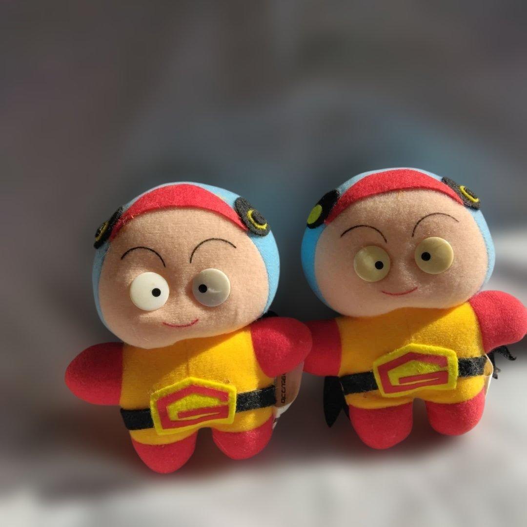 昭和レトロ非売品新品未使用未開封ガッチャマンヒーローぬいぐるみ同種含10体セット