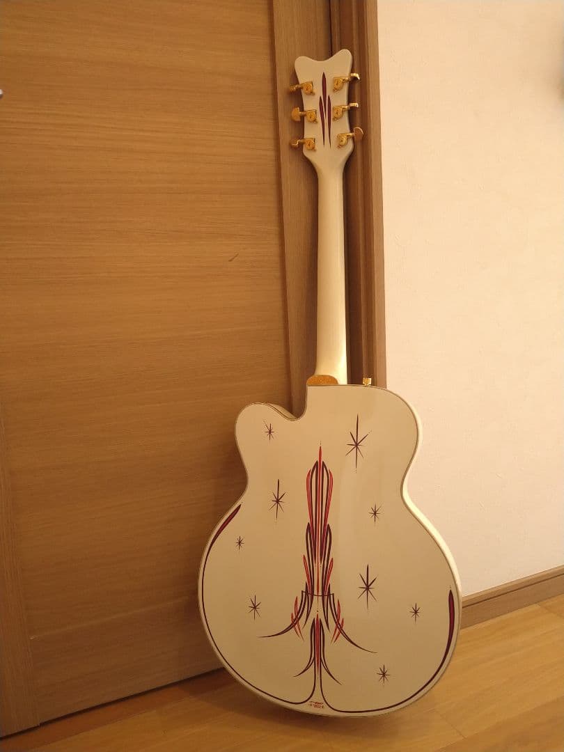 竹*様 限定大特価【ピンストライプ入り】グレッチホワイトファルコン7593カスタ