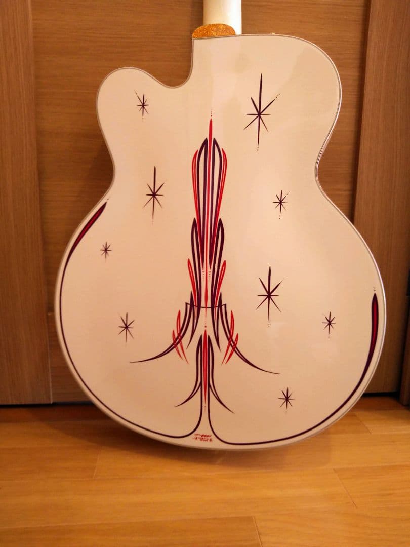 竹*様 限定大特価【ピンストライプ入り】グレッチホワイトファルコン7593カスタ