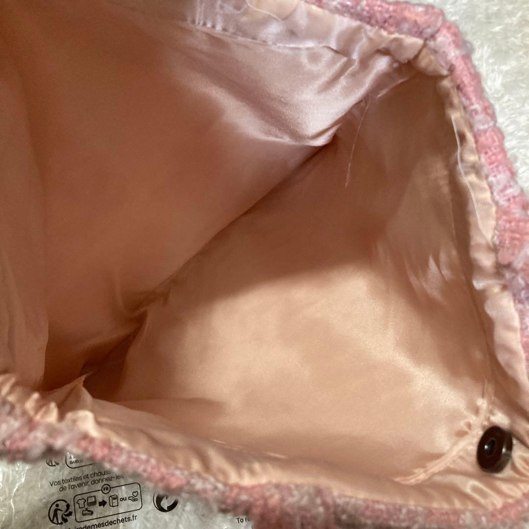 CHANEL ピンクツイードトートバッグ　シフォン