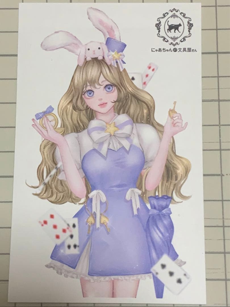 N0105 人物ステッカー  女の子 にゃあちゃんの文具屋さん