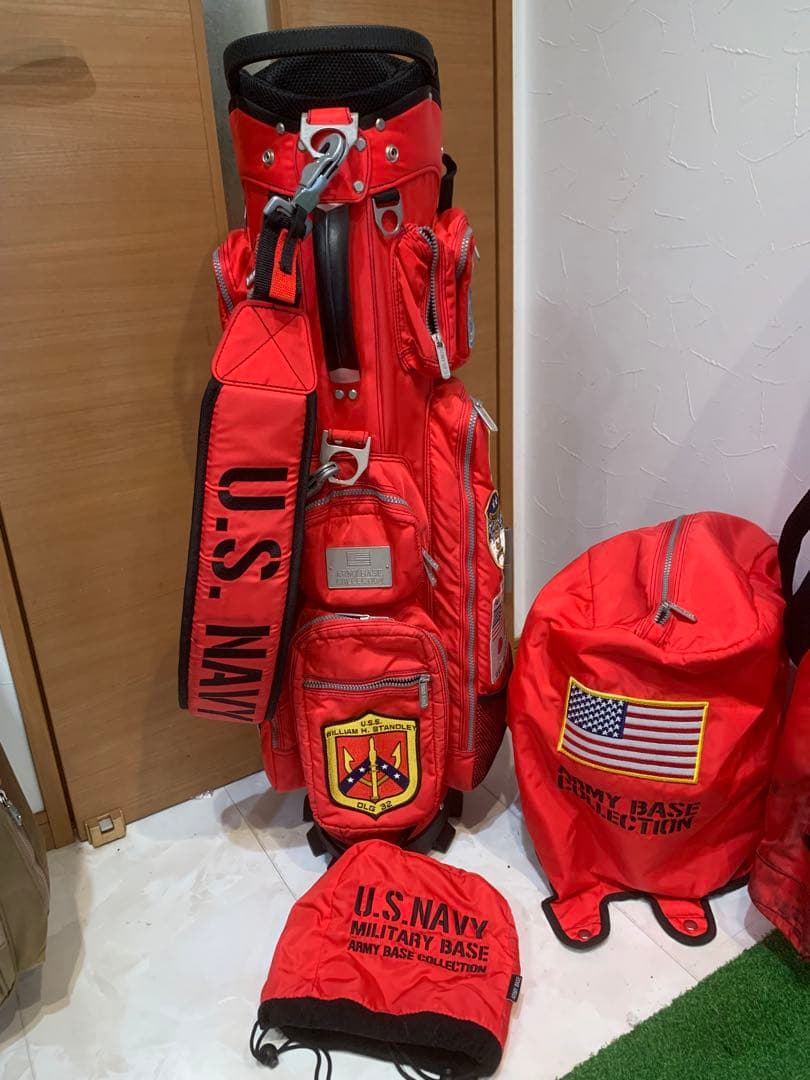 アーミーベースコレクション　キャディバッグ　セルフスタンド　アイアンカバー