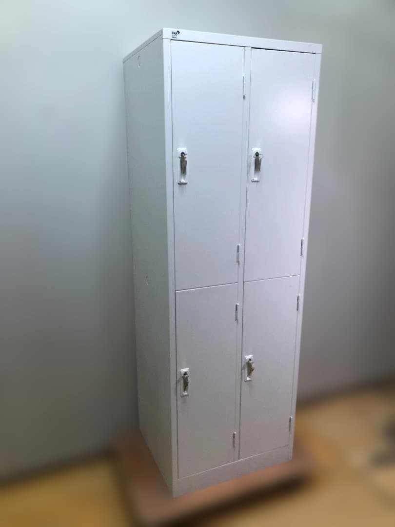 送料無料 生興 スチールロッカー 4人用 AKL-W4S 白 251127