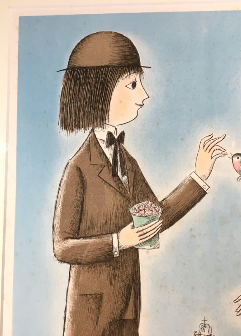 ○[希少] レイモン・ペイネ 『おやつの時間』 リトグラフ 版画 14/250