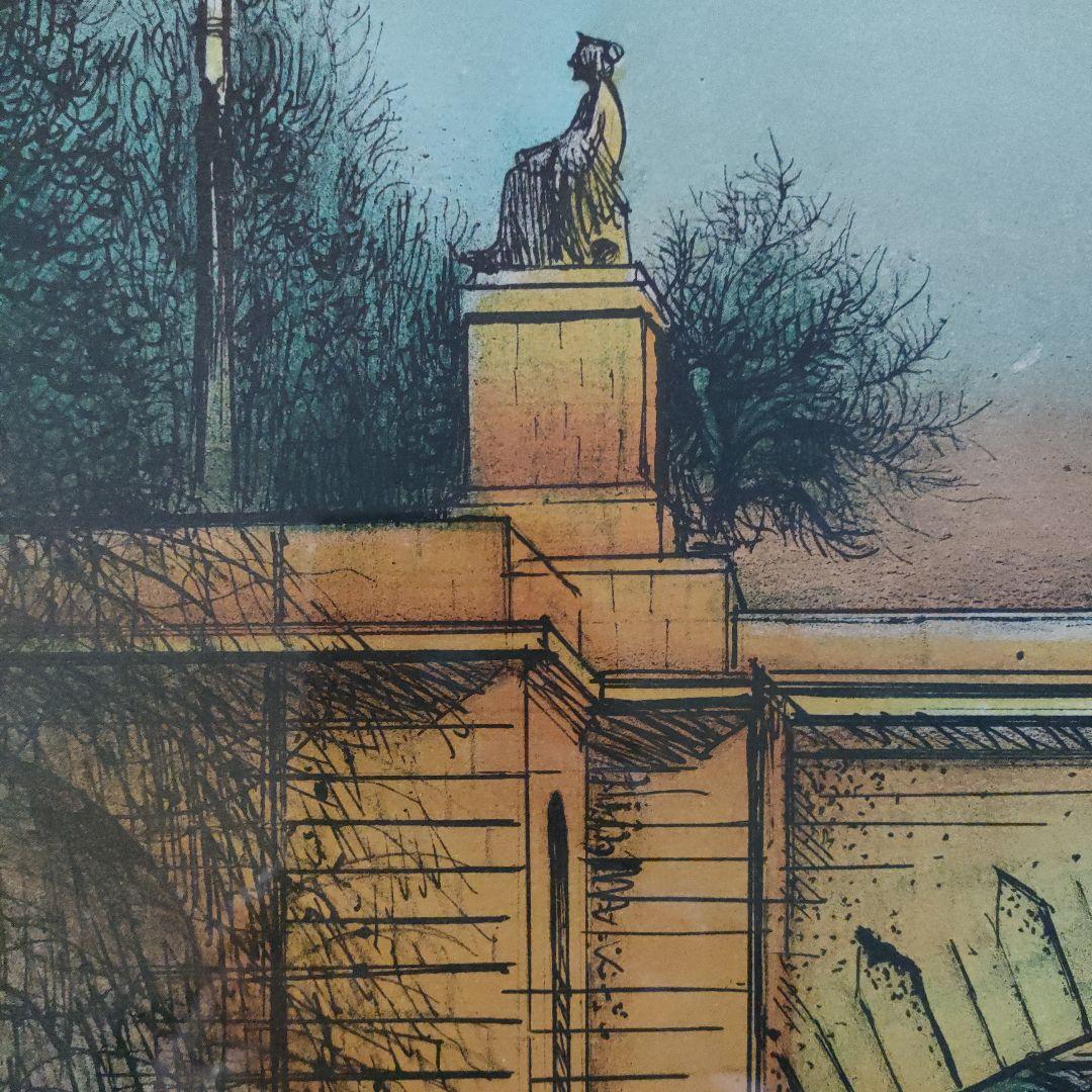 ジャン·カルズーCarzou　オリジナル大判リトグラフ『セーヌ河畔』直筆サイン入